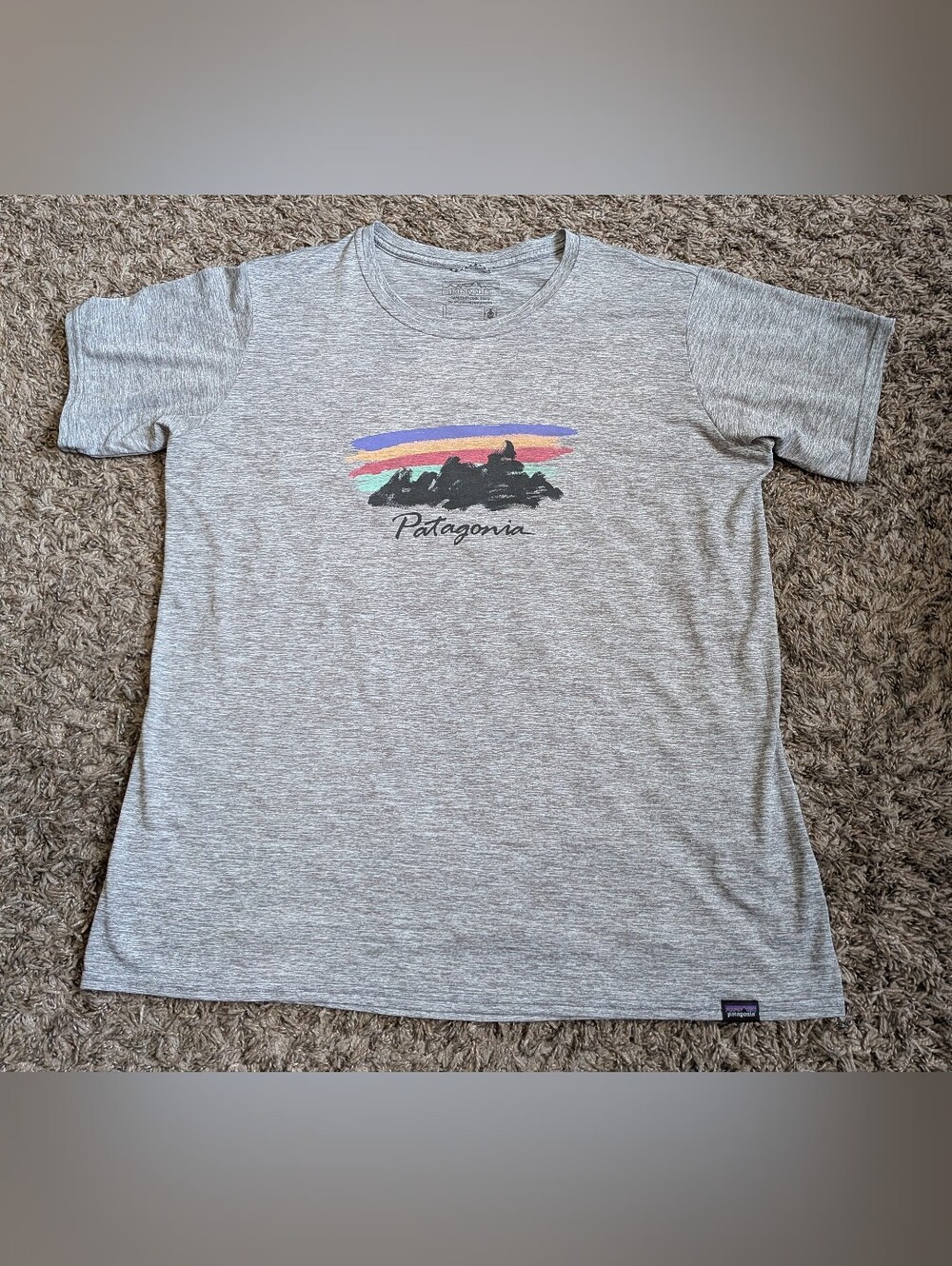 Patagonia Capilene Cool Daily 50+ UPF Stretch Performance Logo Shirt Women's L